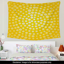 Yellow Background With Small Polka Dots Wall Art 65467378