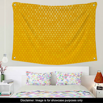 Yellow Background With Small Polka Dots Wall Art 68840007