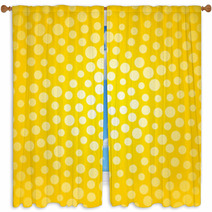 Yellow Background With Small Polka Dots Window Curtains 65467378