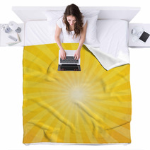 Yellow Color Burst Background Blankets 71740845