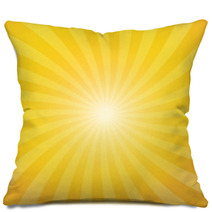 Yellow Color Burst Background Pillows 71740845
