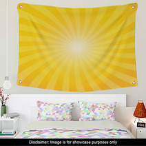 Yellow Color Burst Background Wall Art 71740845