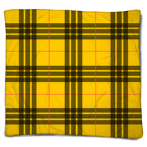 Yellow Color Urban Plaid Pattern Blankets 68799677