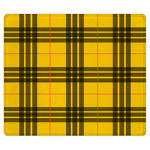 Yellow Color Urban Plaid Pattern Rugs 68799677