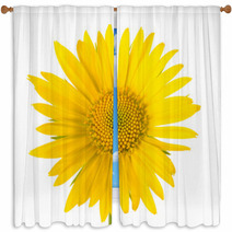 Yellow Daisy Window Curtains 64258545
