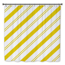 Yellow Diagonal Striped Textured Fabric Background Bath Decor 61303020