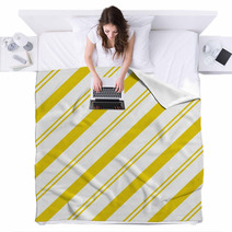 Yellow Diagonal Striped Textured Fabric Background Blankets 61303020