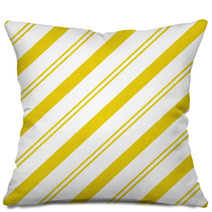 Yellow Diagonal Striped Textured Fabric Background Pillows 61303020