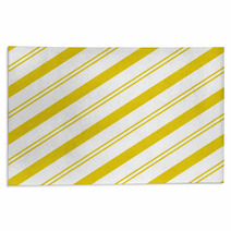 Yellow Diagonal Striped Textured Fabric Background Rugs 61303020