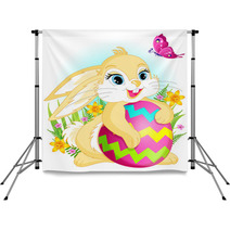 Yellow Easter Rabbit Backdrops 21390060