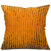 Yellow Lizard Skin, Abstrat Leather Texture For Background. Pillows 98455870