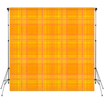 Yellow Orange Plaid Backdrops 67599165