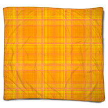 Yellow Orange Plaid Blankets 67599165
