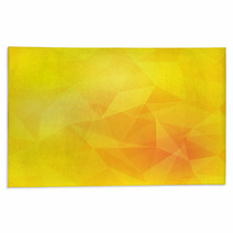 Yellow Polygon Geometric Abstract Background Rugs 68626808