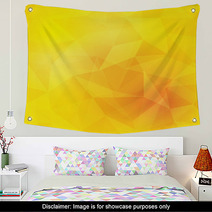 Yellow Polygon Geometric Abstract Background Wall Art 68626808