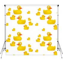  Yellow Rubber Duck Baby Toy Backdrops 101047822
