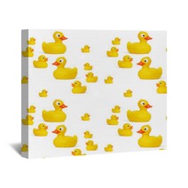  Yellow Rubber Duck Baby Toy Wall Art 101047822
