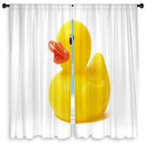 Yellow Rubber Duck Window Curtains 57012433