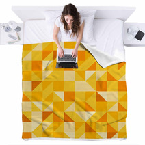 Yellow Seamless Pattern Blankets 52719894