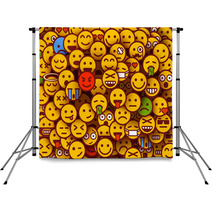 Yellow Smiles Background Emoji Texture Backdrops 142744025