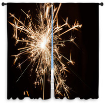 Yellow Sparkler Party Window Curtains 61793729