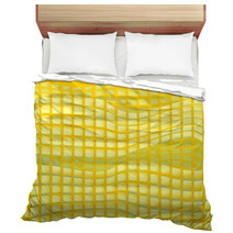 Yellow Tile With Abstract Mosaic Pattern Bedding 71546741