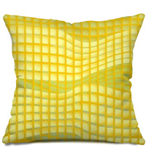 Yellow Tile With Abstract Mosaic Pattern Pillows 71546741