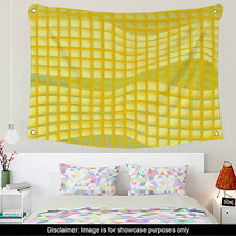 Yellow Tile With Abstract Mosaic Pattern Wall Art 71546741