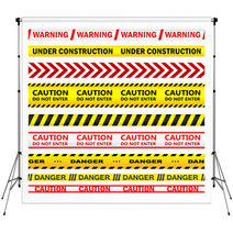Yellow Warning Tapes With Texts Backdrops 69557202