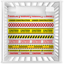 Yellow Warning Tapes With Texts Nursery Decor 69557202