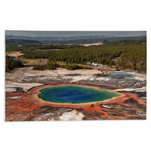 Yellowstone Grand Prismatic Spring Aerial View Rugs 60875350