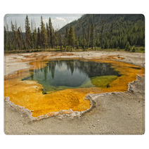 Yellowstone Heat Pool Near Geyser Rugs 70651541