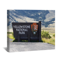 Yellowstone National Park Entrance Sign Wall Art 69994883