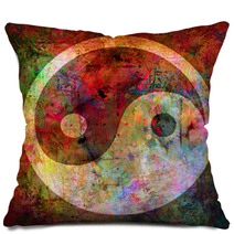 Yin Und Yang - Background Grunge Pillows 39255734