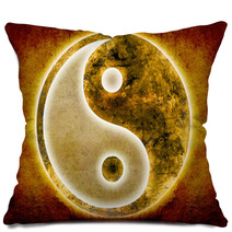 Yin Und Yang - Verschiedene Texturen Pillows 39843566