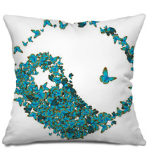 Yin Yang Aus Schmetterlingen Pillows 23883229