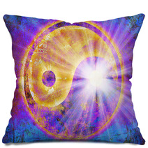 Yin Yang Licht - Verschiedene Texturen Pillows 39843589