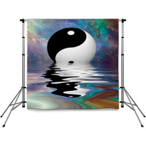 Yin Yang Reflection In Galaxy Backdrops 88772679