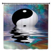 Yin Yang Reflection In Galaxy Bath Decor 88772679
