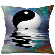 Yin Yang Reflection In Galaxy Pillows 88772679
