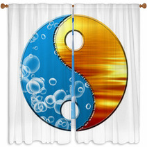 Yin Yang Sign Window Curtains 47233933