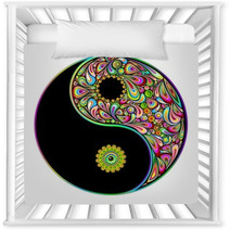 Yin Yang Symbol Psychedelic Art Design-Simbolo Psichedelico Nursery Decor 46575701