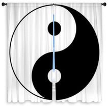 Yin Yang Symbol Window Curtains 51425091