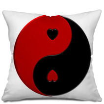 Yin-yang With Hearts Pillows 45005439