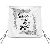 Yoga And Meditation Concept Background With Text Keep Calm And Do Yoga Backdrops 192035184