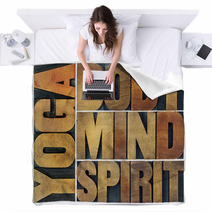 Yoga Body Mind Soul And Spirit Blankets 94421412