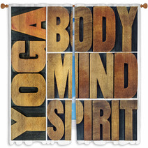 Yoga Body Mind Soul And Spirit Window Curtains 94421412