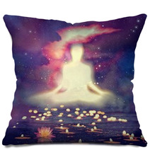 Yoga Meditation Calm Relaxing Candle Pillows 187239744