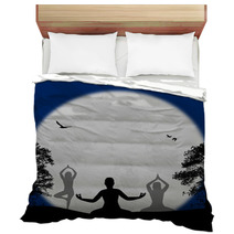 Yoga Meditation Silhouettes Bedding 64859859