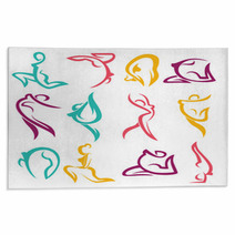Yoga Practice And Other Woman Exercise Rugs 80518137